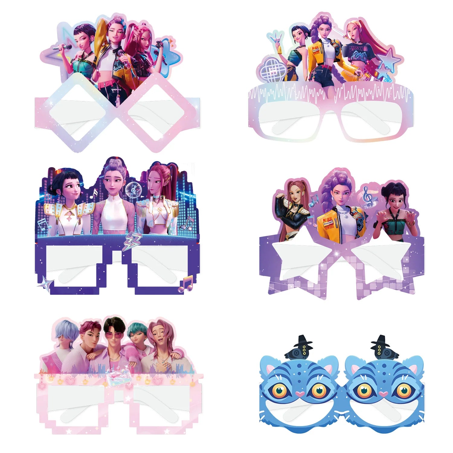 👓 Lunettes Carrées Kpop Demon Hunters – Accessoires Fête 🎉