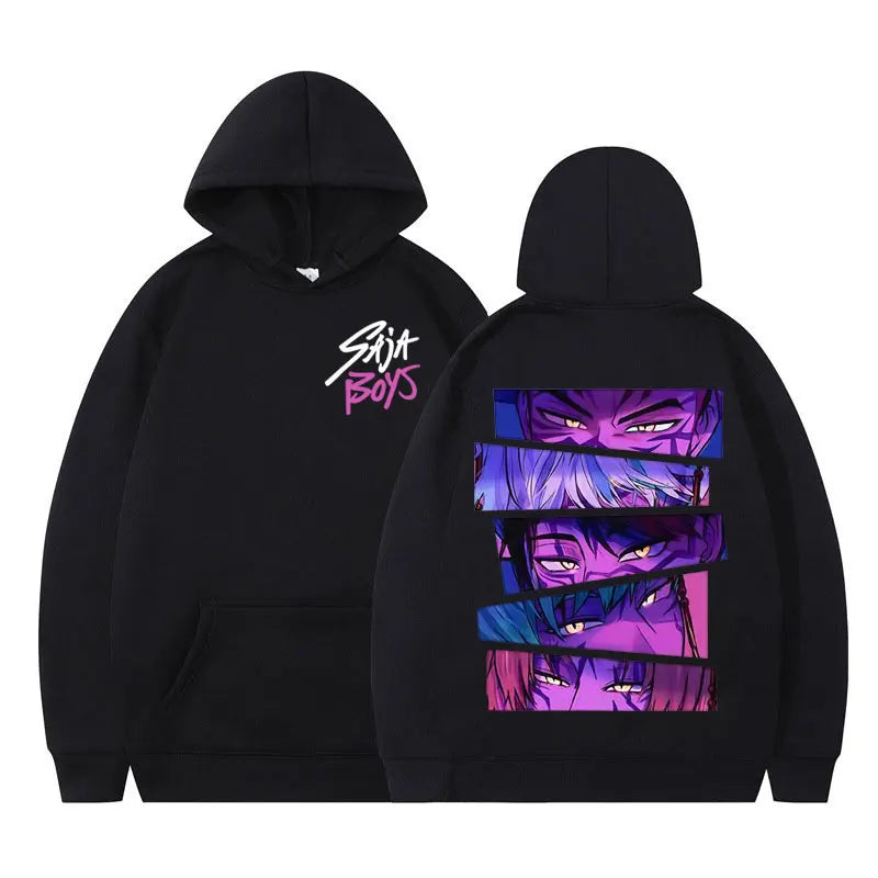 🖤 Sweat à capuche homme Kpop Demon Hunters – Saja Boys 🎶