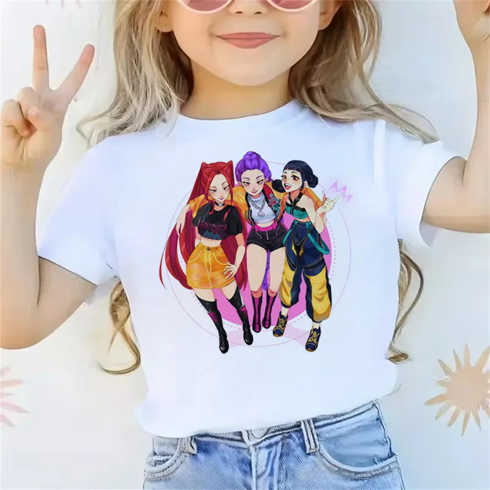 👕 T-shirt blanc K-pop Demon Hunters