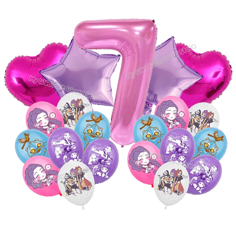 🎈 Set de Ballons Anniversaire Kpop Demon Hunters
