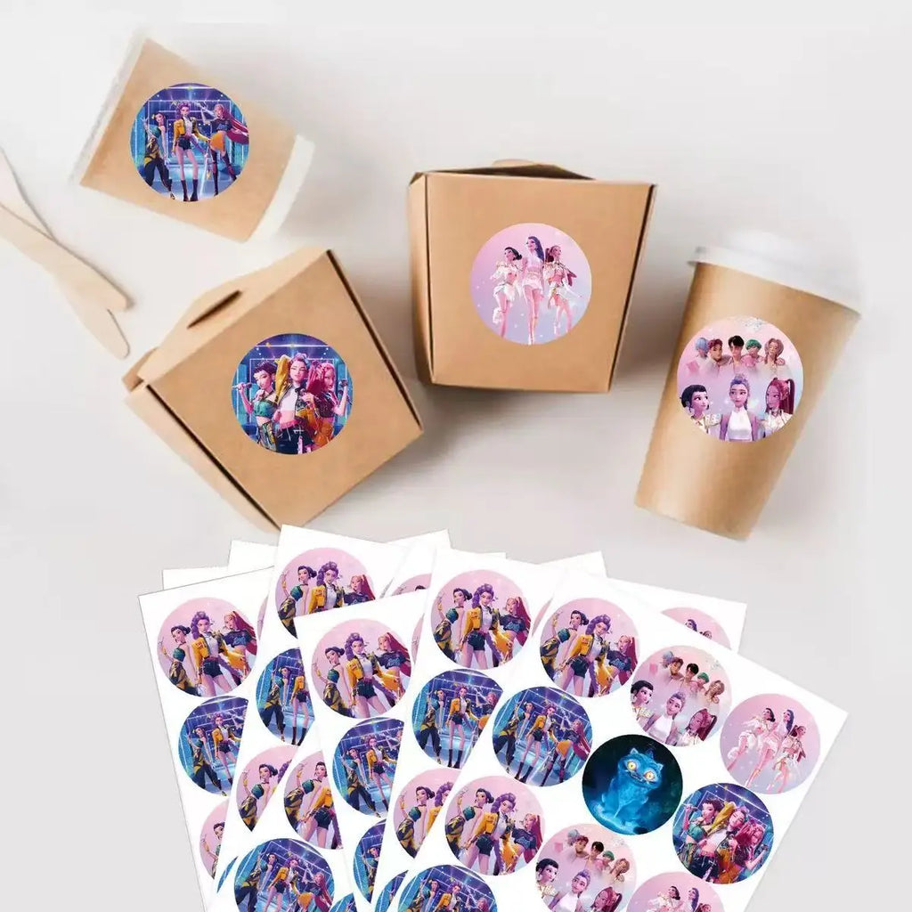 Lot de 12 sacs/pochettes cadeaux Kpop Demon Hunters – Sacs en papier kraft Anime pour anniversaires et fêtes