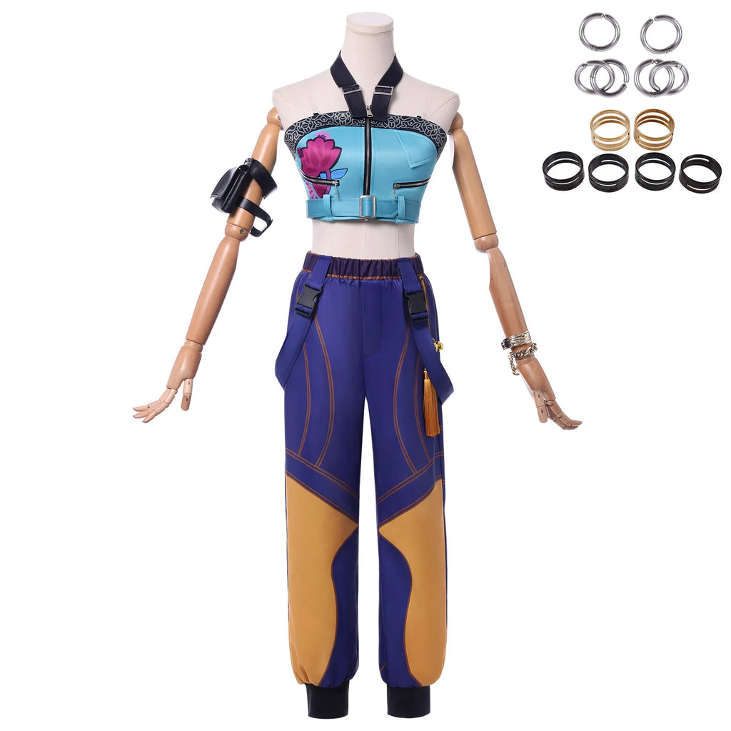 👗 Déguisement Cosplay Demon Hunters Zoey pour femme – Tenue Anime & Kpop