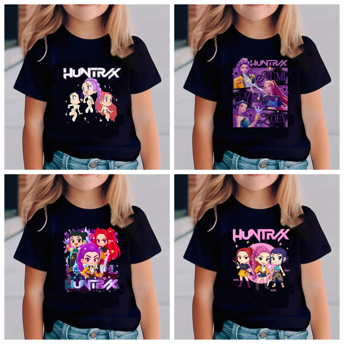 T-shirt noir K-pop Demon hunters