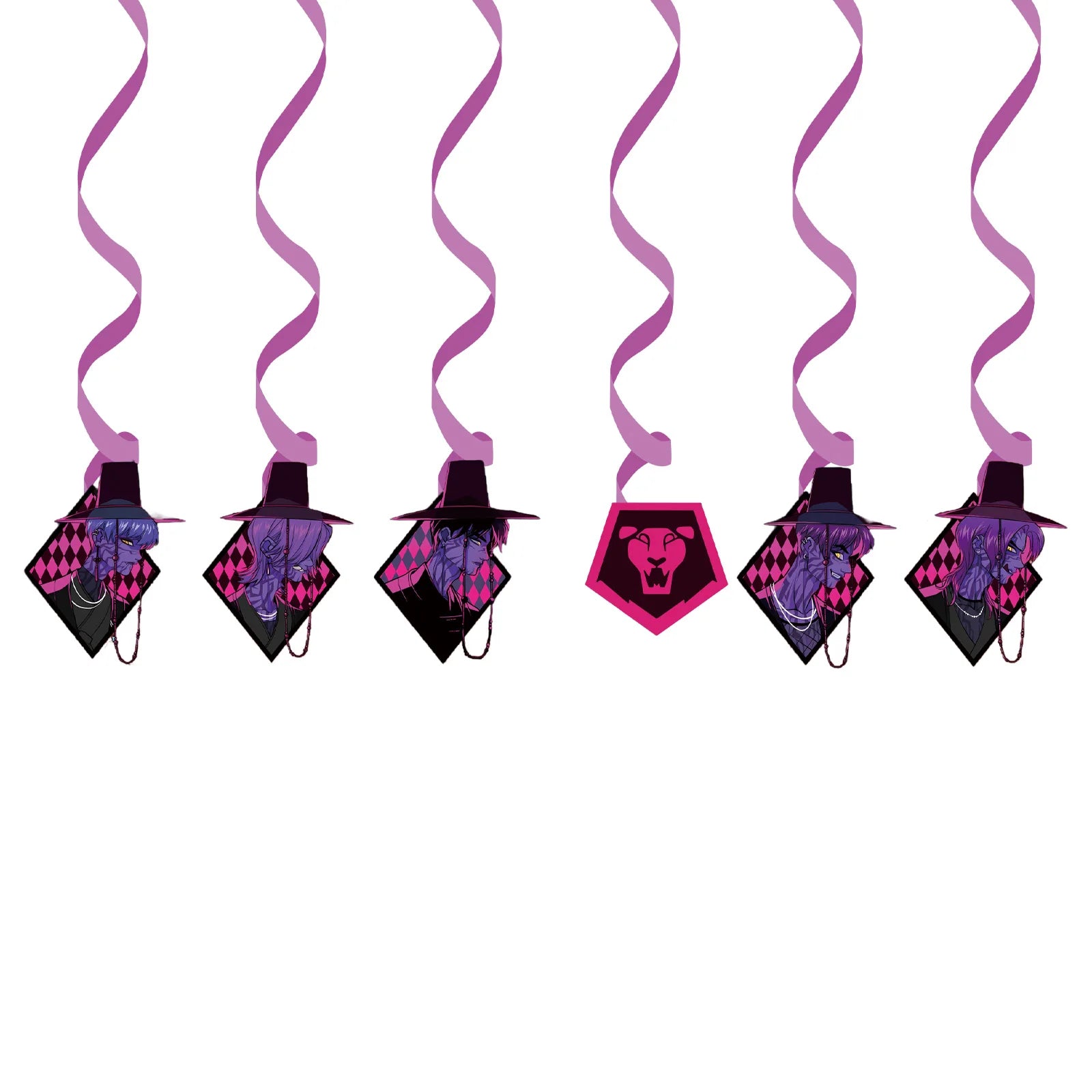 Kit Décoration Anniversaire Kpop Demon Hunters – Set de Fête Complet avec Ballons, Vaisselle, Nappe & Cake Topper