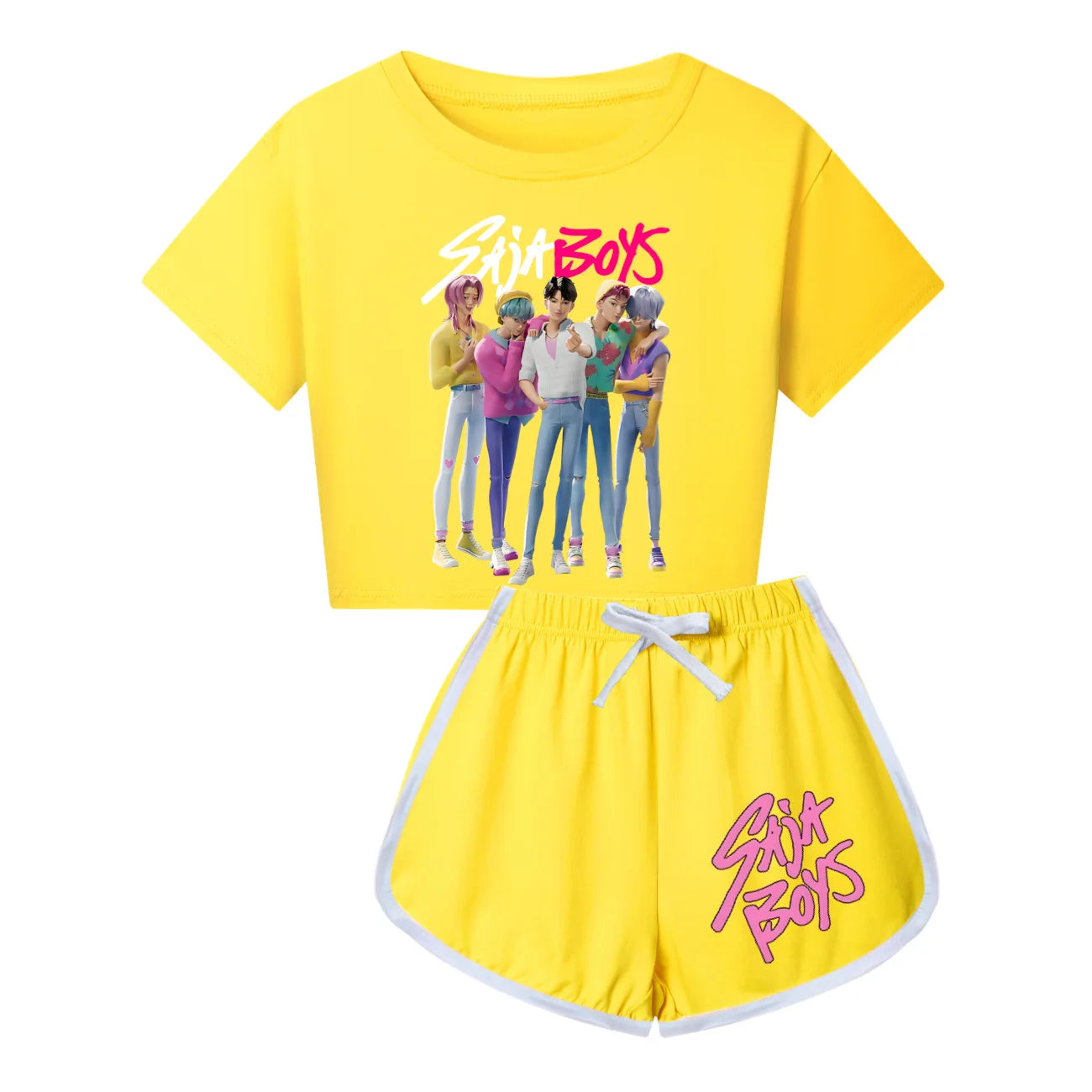 Pyjama KPop Demon Hunters Saja pour Enfants – Ensemble Coton Garçon & Fille à Manches Longues
