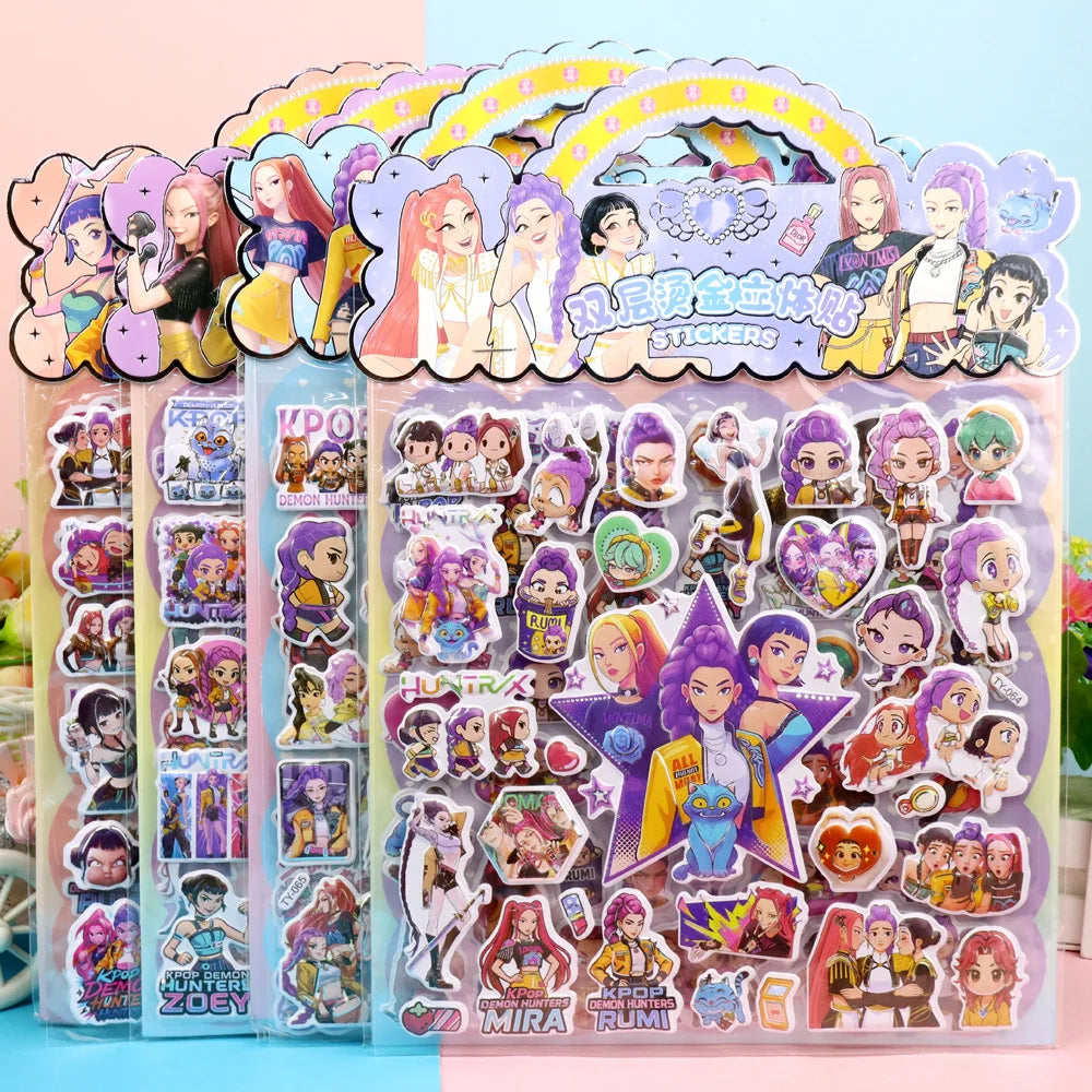 Stickers 3D Double Couche – Anime Kpop Demon Hunters
