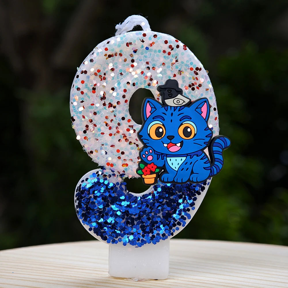 🕯 Bougie Chiffre Kpop Demon Hunters – Déco d’Anniversaire Ultra Cute 🎂