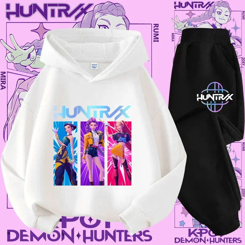 Ensemble K-Pop Demon Hunters Enfant – Hoodie + Pantalon 2 pièces pour filles et garçons