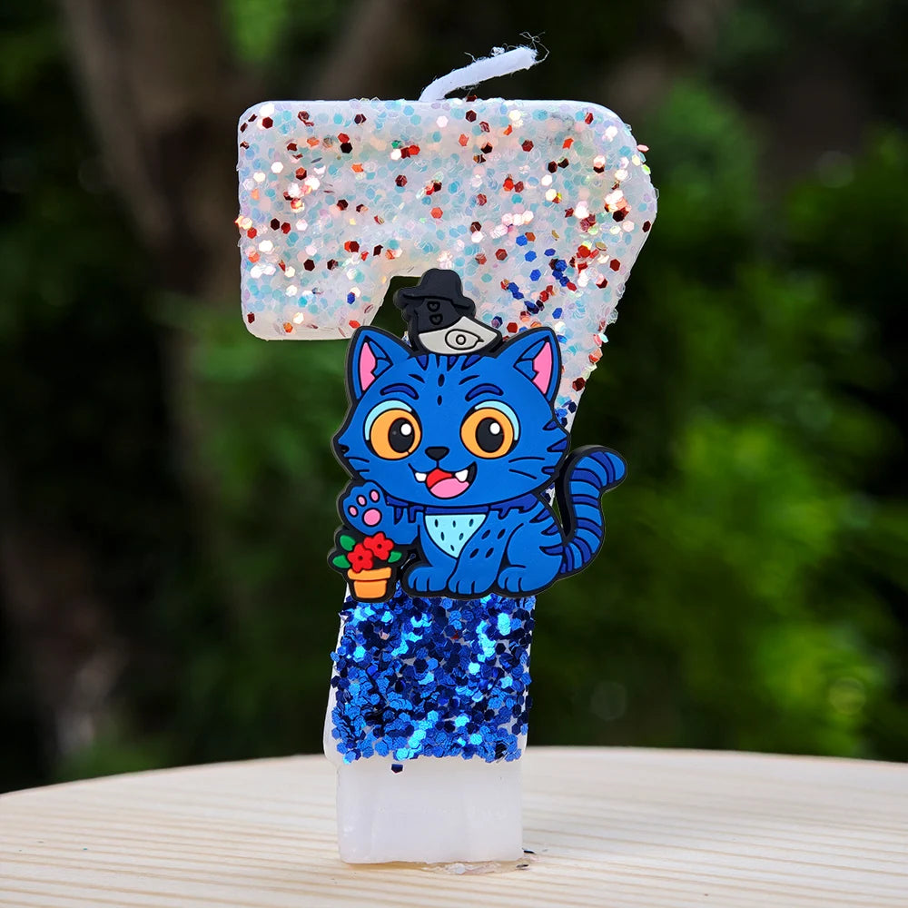 🕯 Bougie Chiffre Kpop Demon Hunters – Déco d’Anniversaire Ultra Cute 🎂