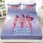 Set de Draps K-Pop Demon Hunters – 3 Pièces, Multi-Tailles
