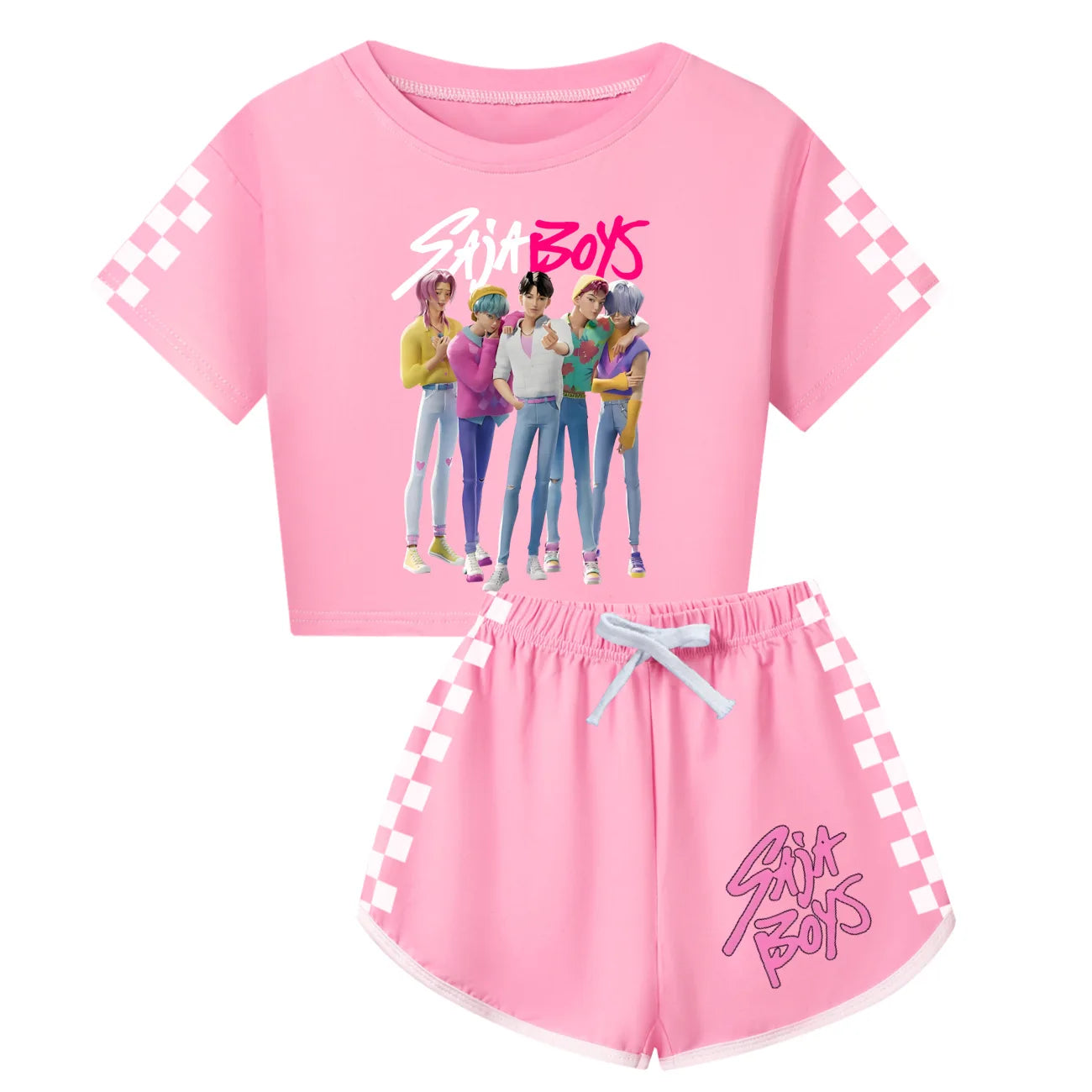 Pyjama KPop Demon Hunters Saja pour Enfants – Ensemble Coton Garçon & Fille à Manches Longues