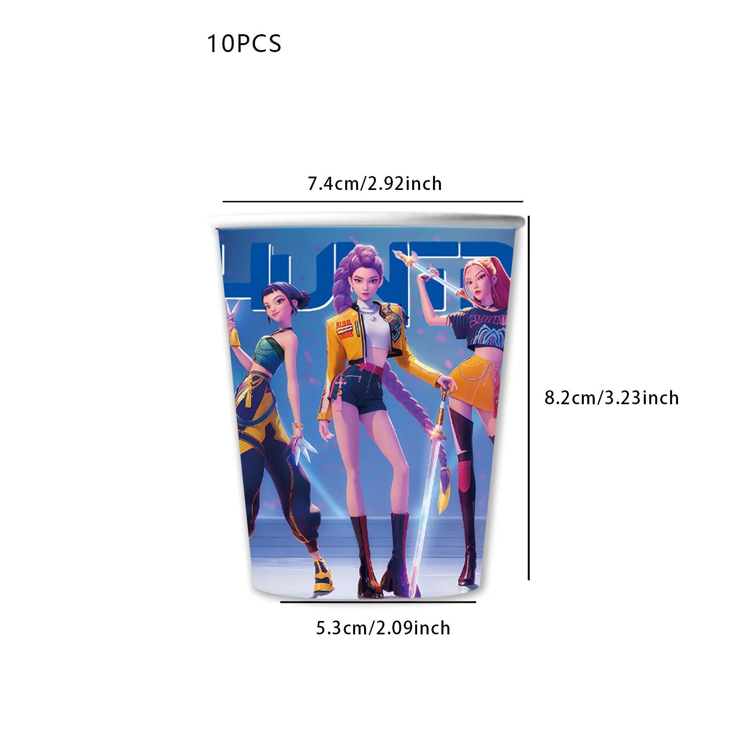 Kit Décoration Anniversaire Kpop Demon Hunters – Set de Fête Complet avec Ballons, Vaisselle, Nappe & Cake Topper