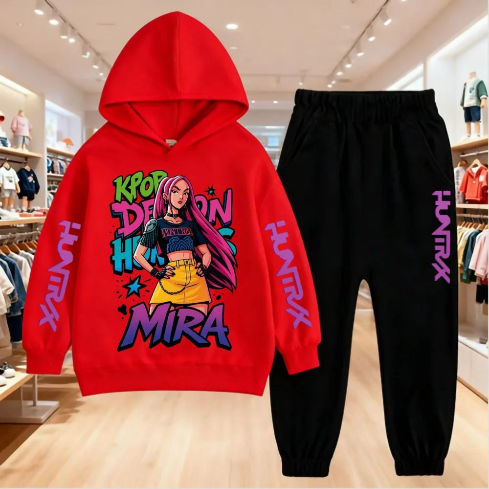 Set Hoodie + Pantalon Kpop Demon Hunters Mira/Huntrix