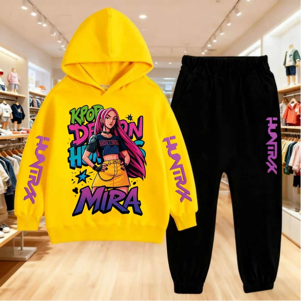 Set Hoodie + Pantalon Kpop Demon Hunters Mira/Huntrix