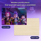 🧩 Puzzle K-Pop Demon Hunters – 14 Styles Rumi / Mira / Zoey • Figurine Puzzle Collectible