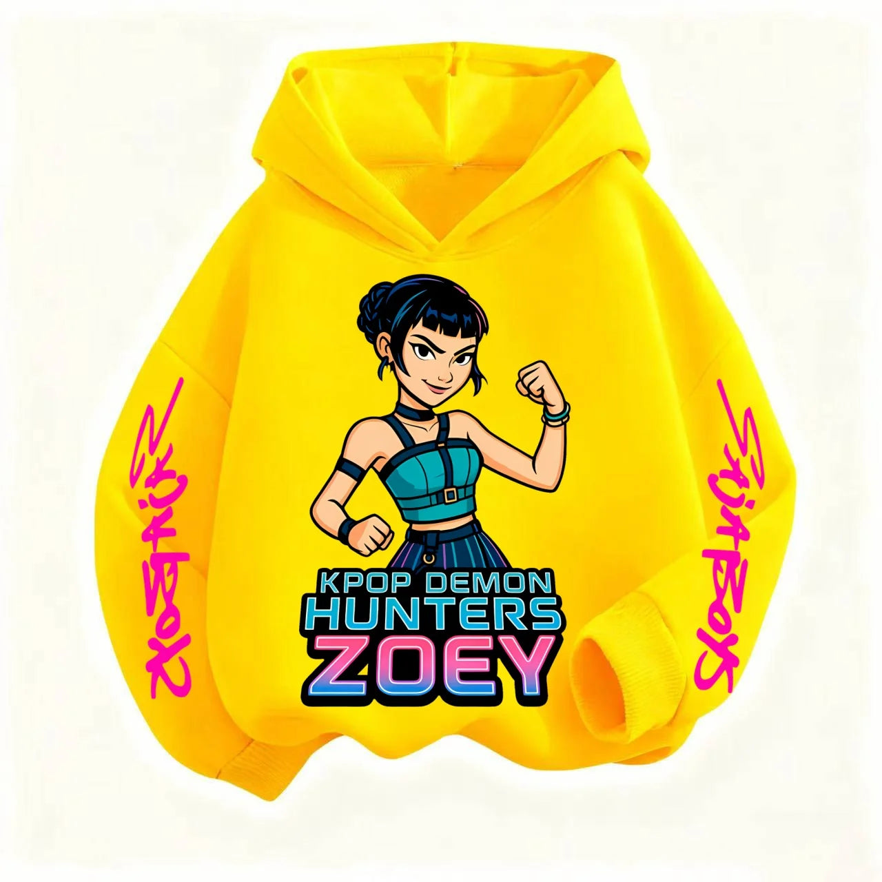 Sweat à Capuche K-pop Demon Hunters Zoey— Cartoon Fashion Mixte Garçon/Fille