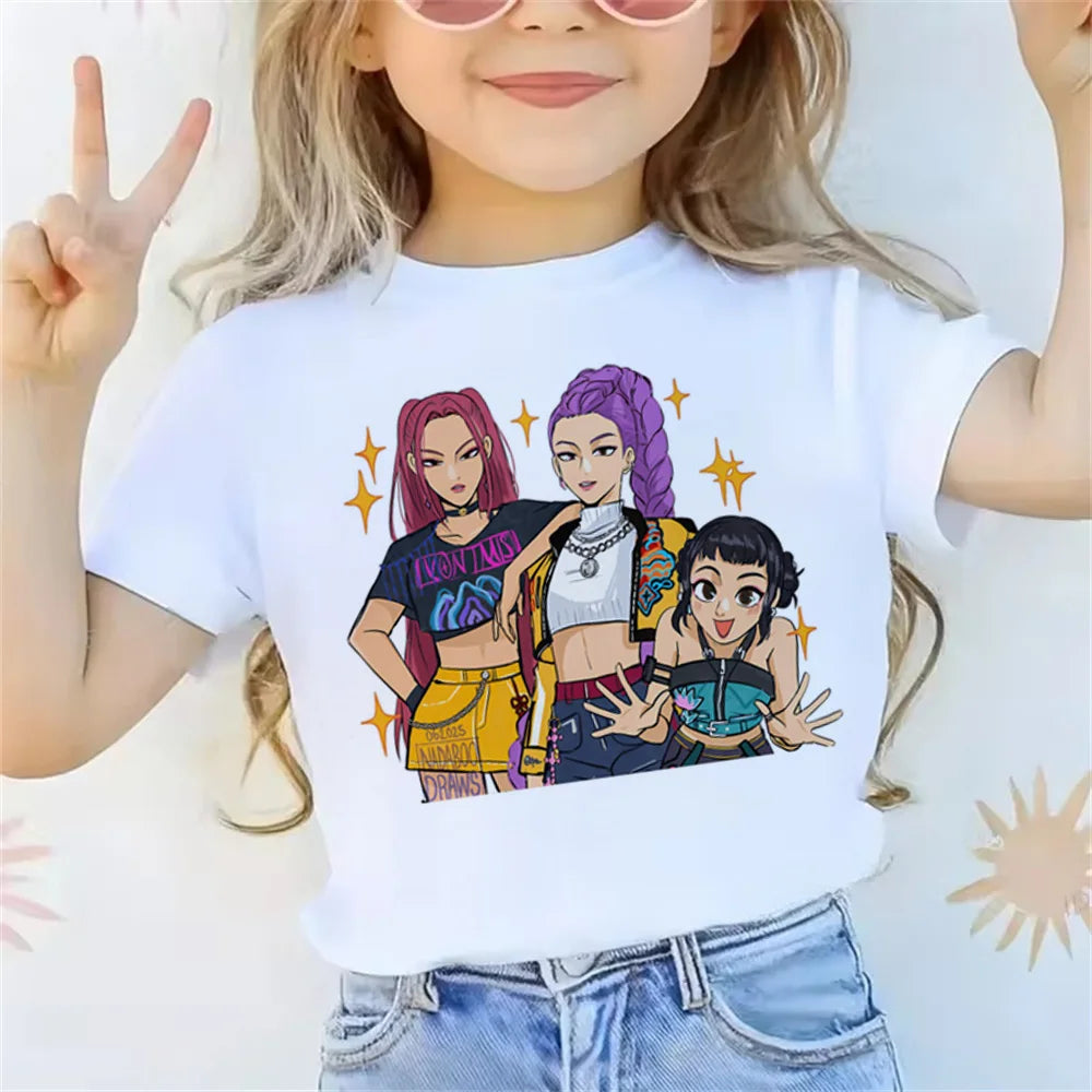 👕 T-shirt blanc K-pop Demon Hunters