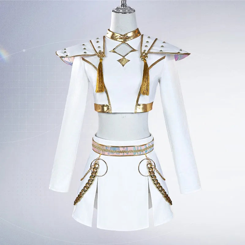 Déguisement Cosplay K-Pop Demon Hunters – Uniforme Zoey, Rumi & Mira (Cuir Blanc)