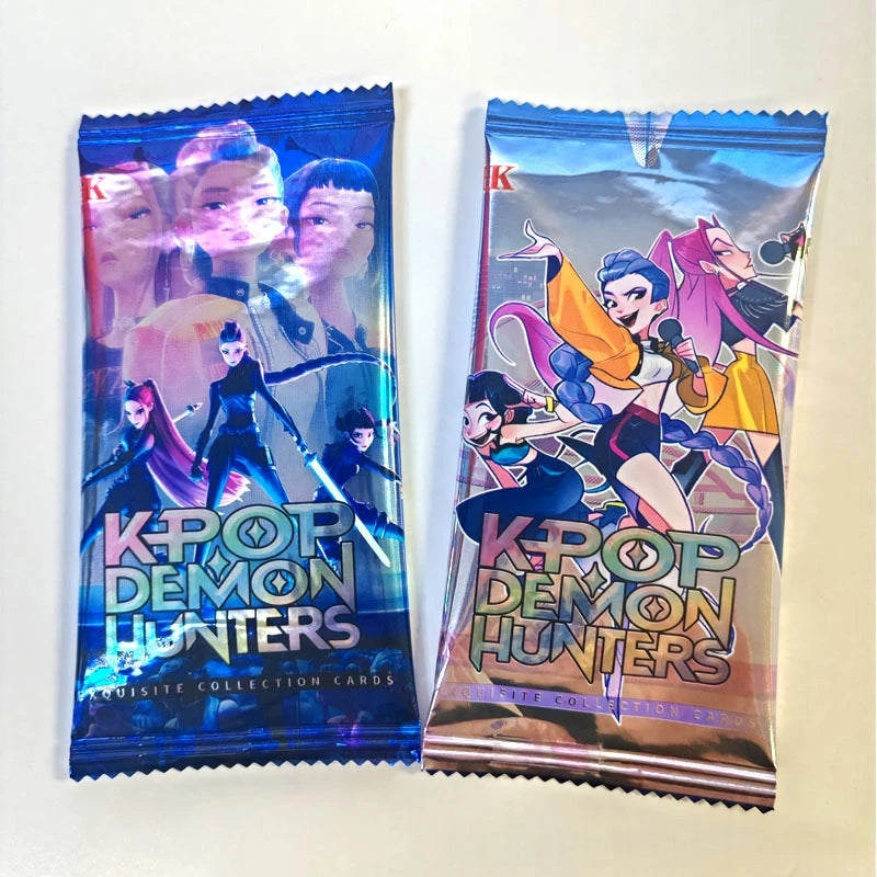 Boîte de Boosters Kpop Demon Hunters – Cartes à collectionner Laser Flash (Huntrix, Rumi, Mira, Zoey)