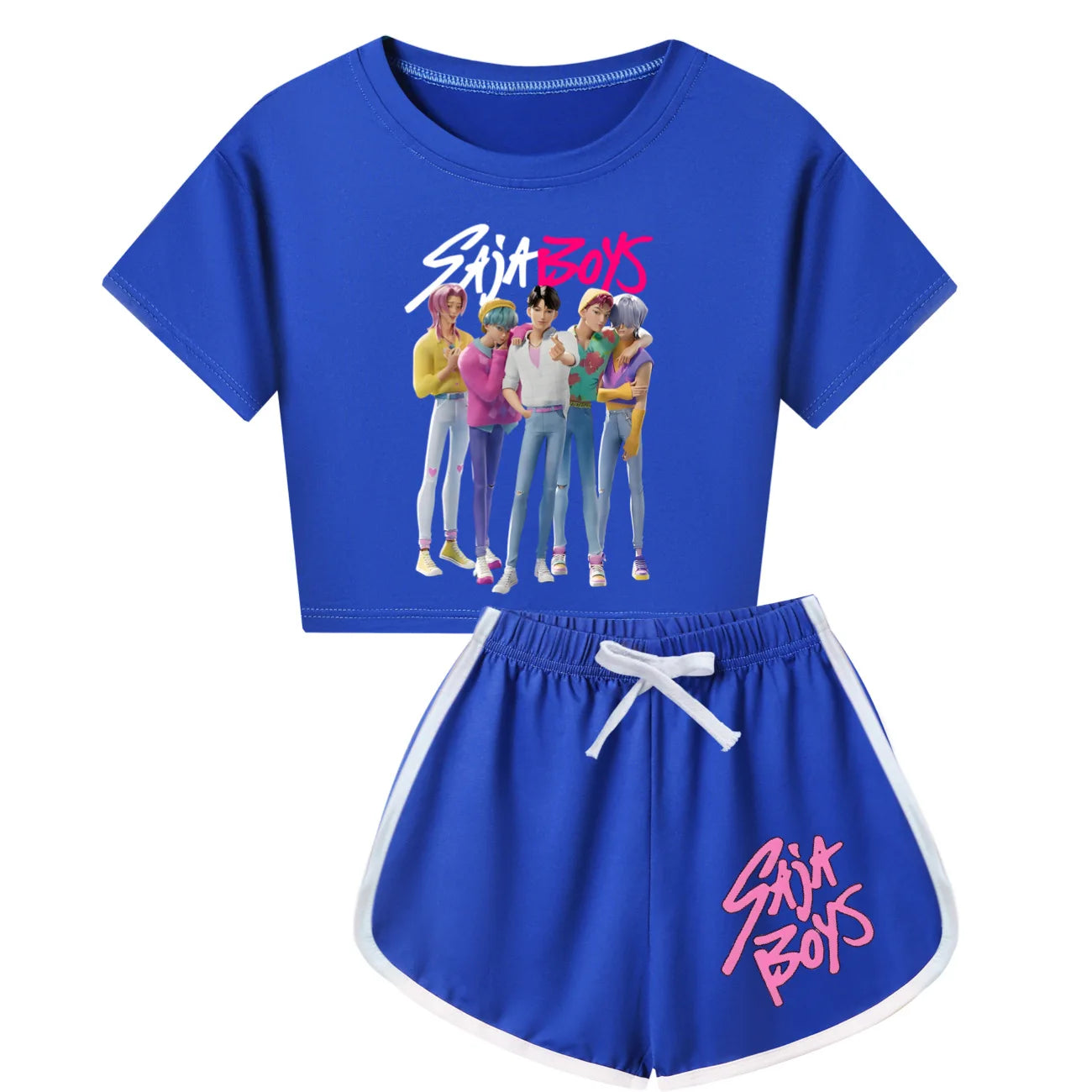 Pyjama KPop Demon Hunters Saja pour Enfants – Ensemble Coton Garçon & Fille à Manches Longues