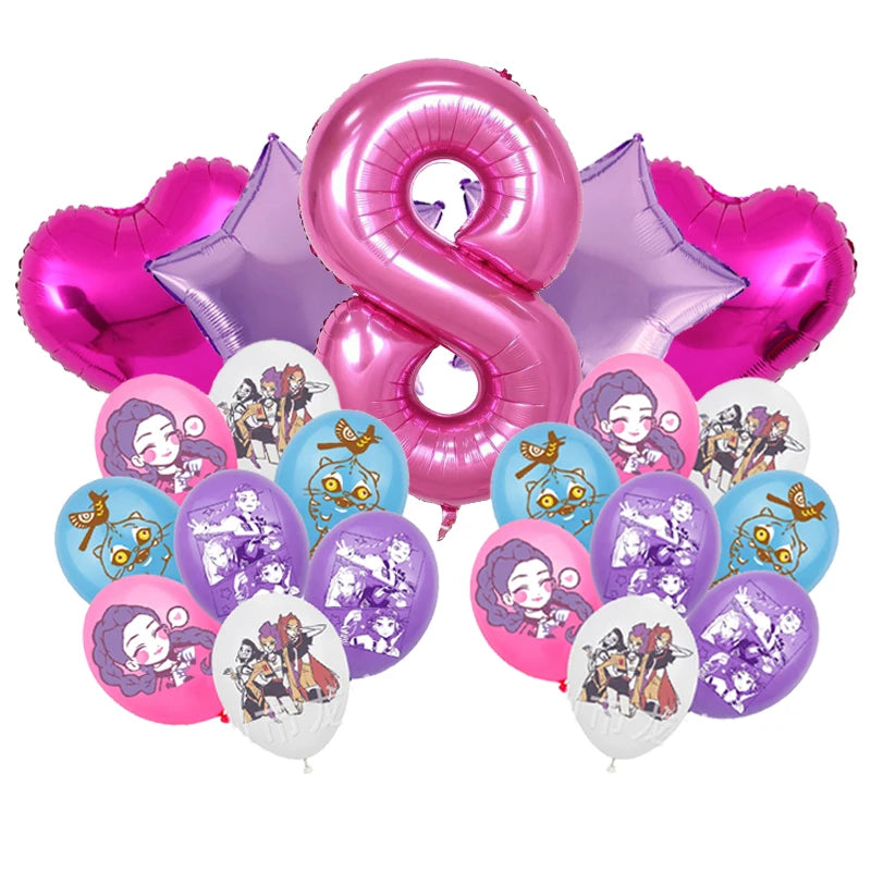 🎈 Set de Ballons Anniversaire Kpop Demon Hunters