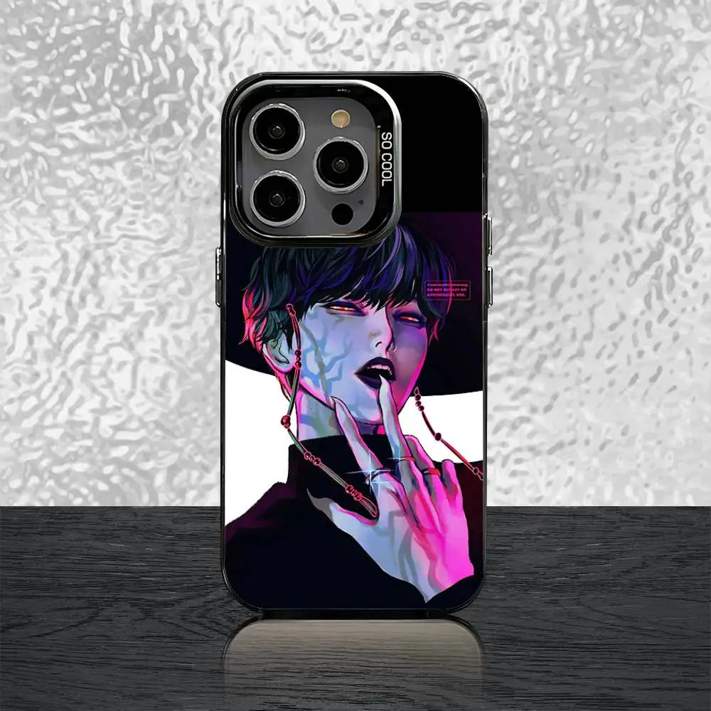 📱 Coque iPhone Kpop Demon Hunters – Noir Mat Anti-choc