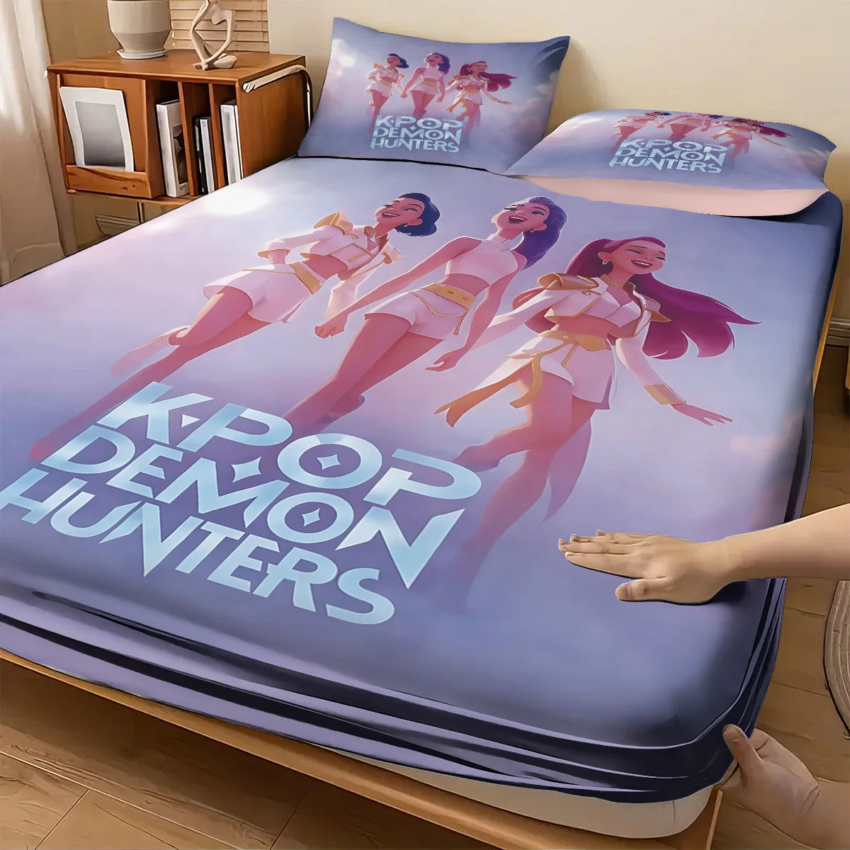 Set de Draps K-Pop Demon Hunters – 3 Pièces, Multi-Tailles