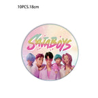 Kit Décoration Anniversaire Kpop Demon Hunters – Set de Fête Complet avec Ballons, Vaisselle, Nappe & Cake Topper