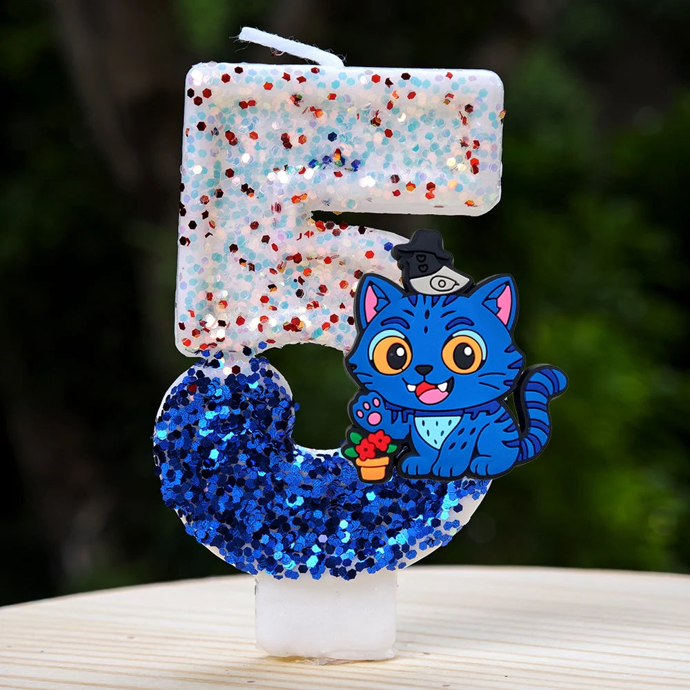 🕯 Bougie Chiffre Kpop Demon Hunters – Déco d’Anniversaire Ultra Cute 🎂