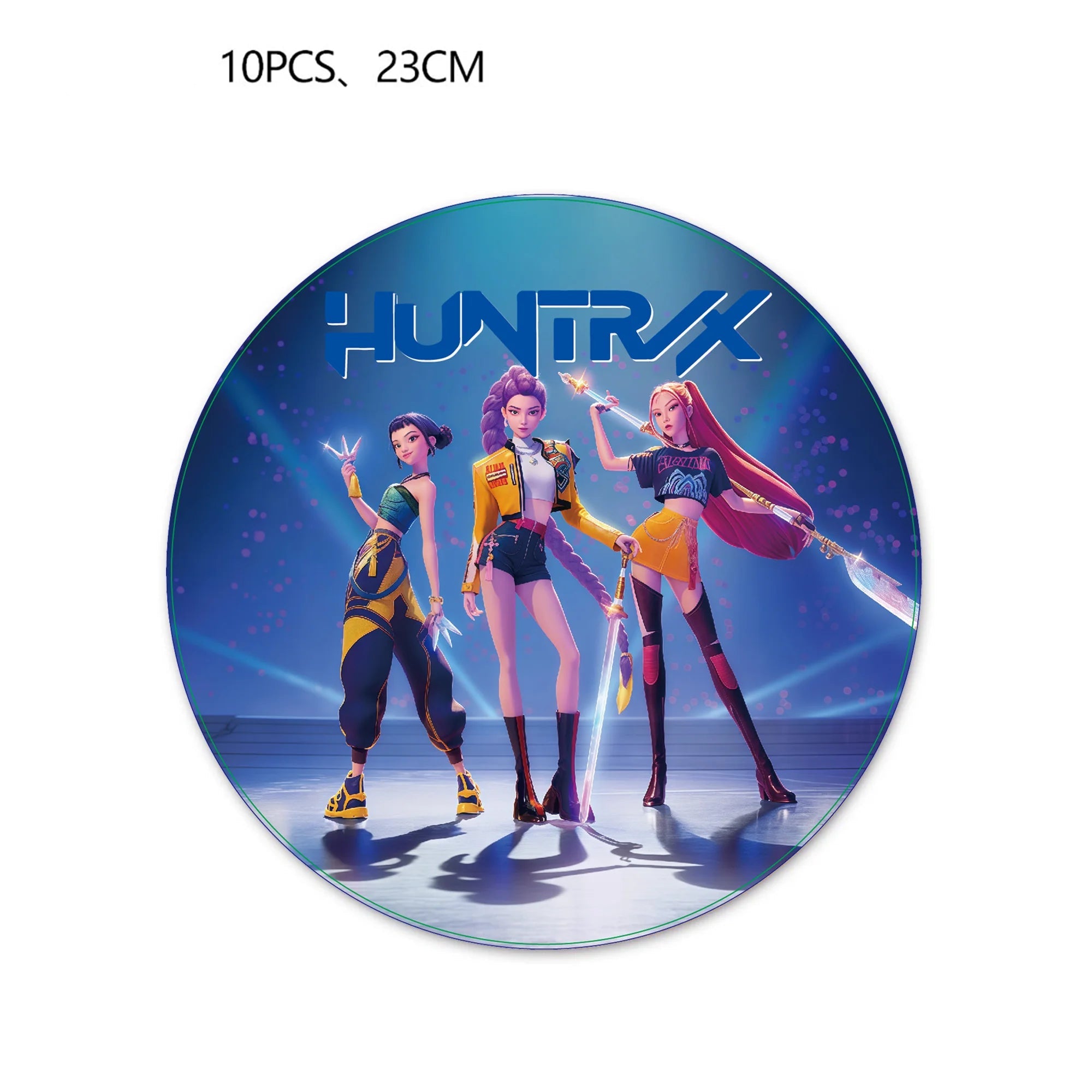 Kit Décoration Anniversaire Kpop Demon Hunters – Set de Fête Complet avec Ballons, Vaisselle, Nappe & Cake Topper