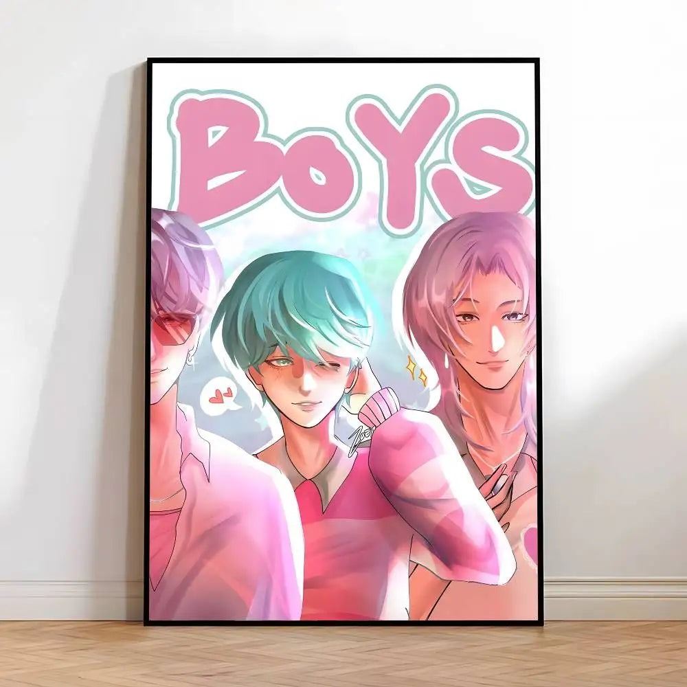 Poster K-Pop Demon Hunters Saja Boys – Affiche HD Imperméable pour Déco Maison & Bureau
