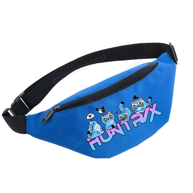 👜 KPop Demon Hunters Girl Waist Bag – Sac Banane Enfant Léger et Stylé Inspiré des Animés