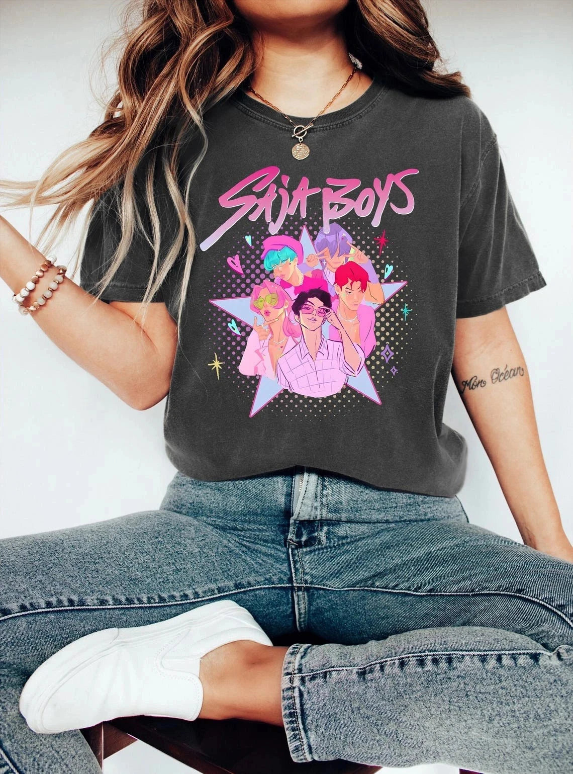 🖤 Kpop Demon Hunters – T-shirt Saja Boys