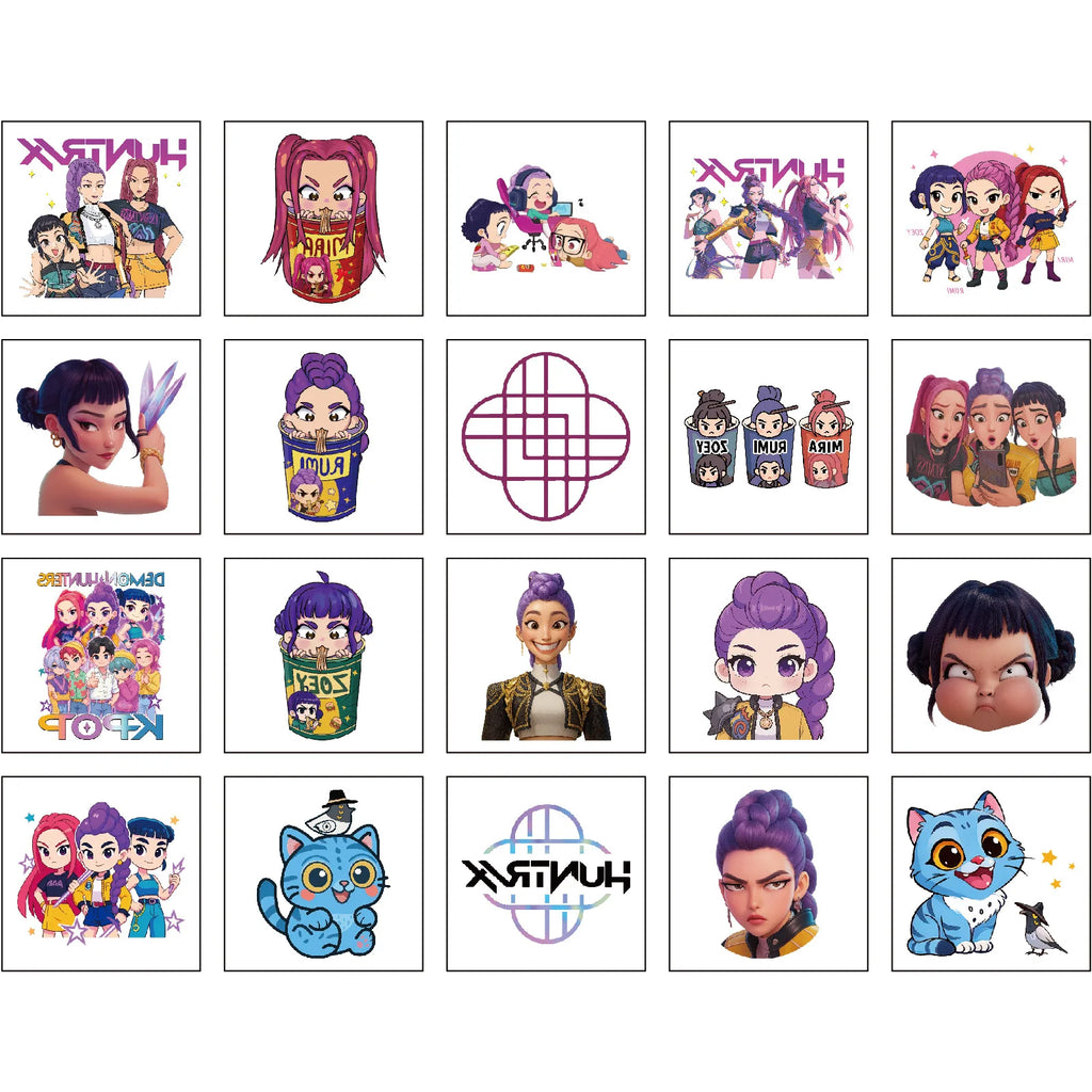 Tatouages temporaires Kpop Demon Hunters