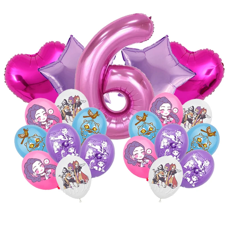 🎈 Set de Ballons Anniversaire Kpop Demon Hunters