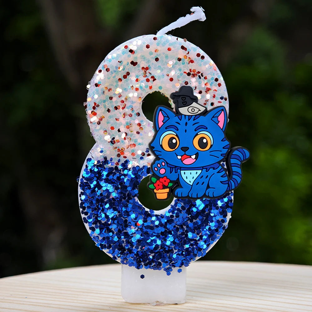 🕯 Bougie Chiffre Kpop Demon Hunters – Déco d’Anniversaire Ultra Cute 🎂