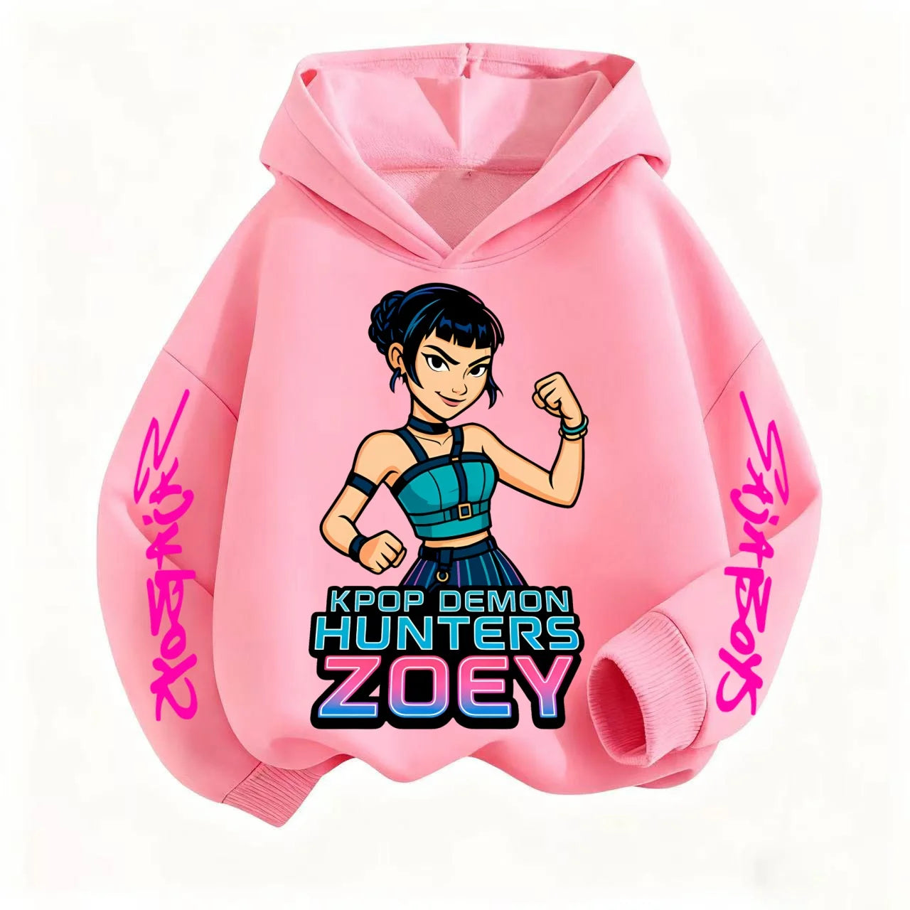 Sweat à Capuche K-pop Demon Hunters Zoey— Cartoon Fashion Mixte Garçon/Fille