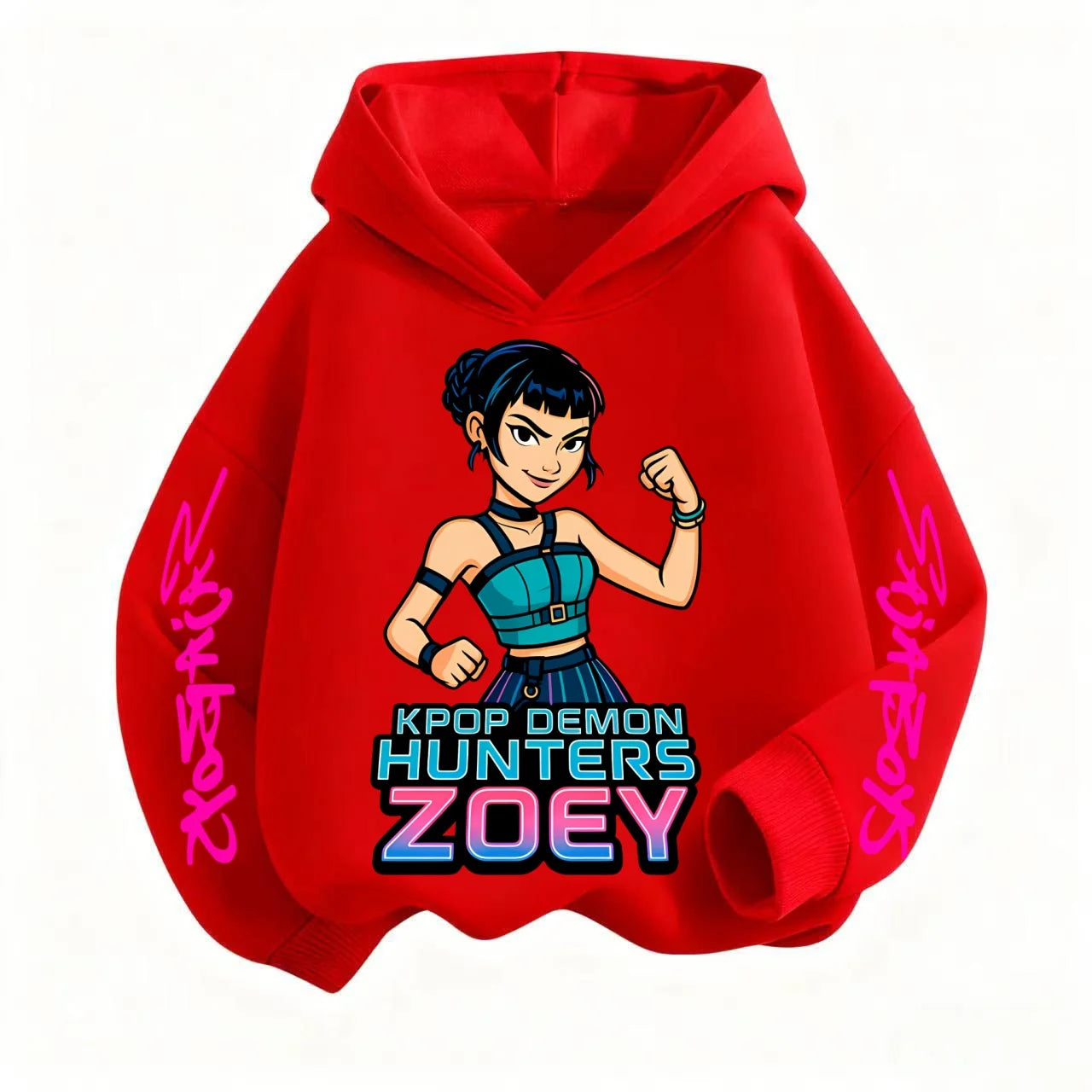 Sweat à Capuche K-pop Demon Hunters Zoey— Cartoon Fashion Mixte Garçon/Fille