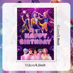 Lot de 12 cartes d’invitation K-Pop Demon Hunters – Invitations anniversaire & fête pour fans de K-Pop