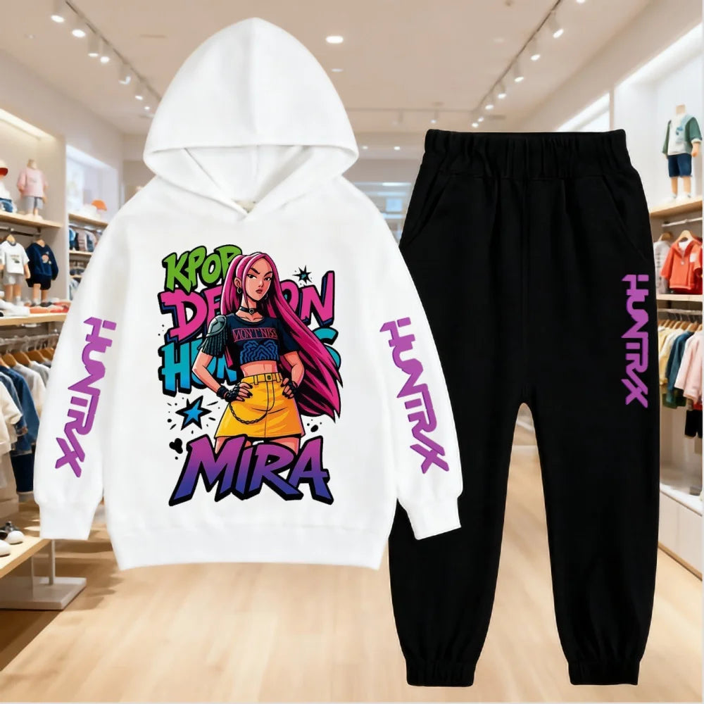 Set Hoodie + Pantalon Kpop Demon Hunters Mira/Huntrix