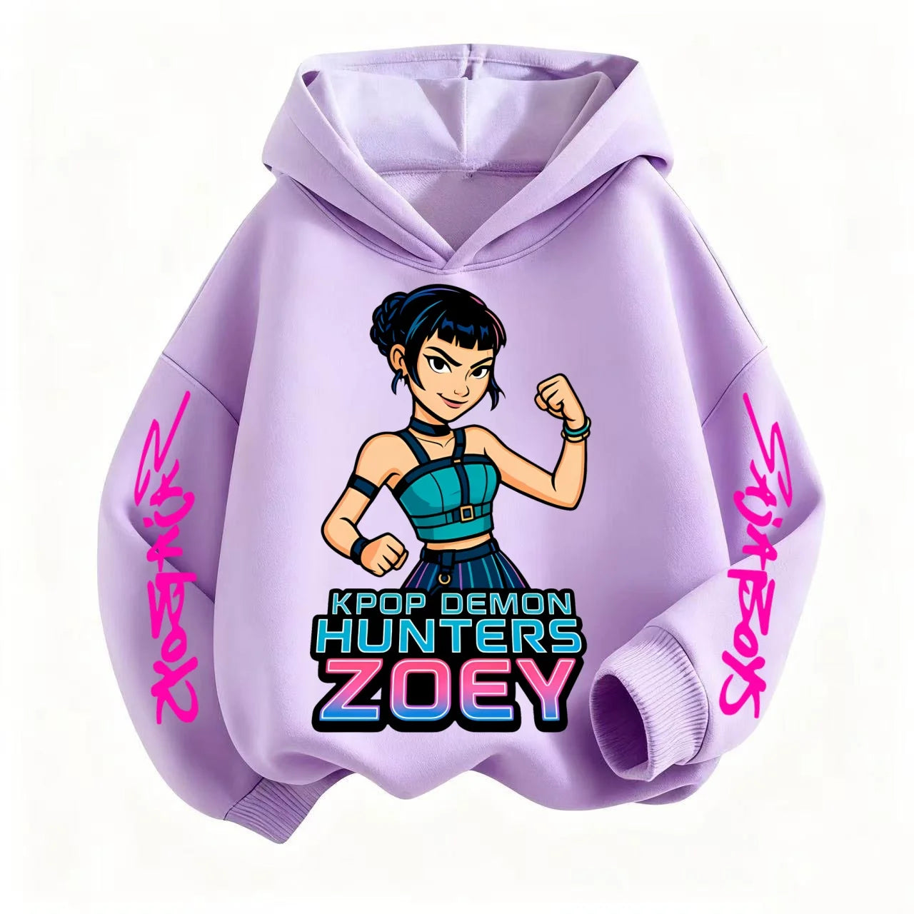 Sweat à Capuche K-pop Demon Hunters Zoey— Cartoon Fashion Mixte Garçon/Fille