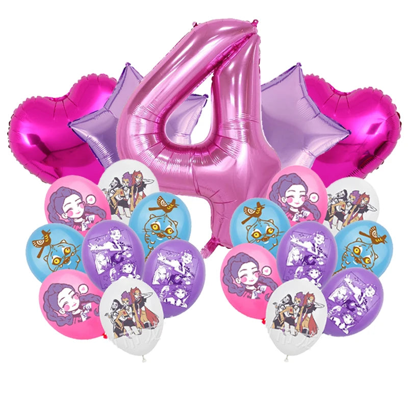🎈 Set de Ballons Anniversaire Kpop Demon Hunters