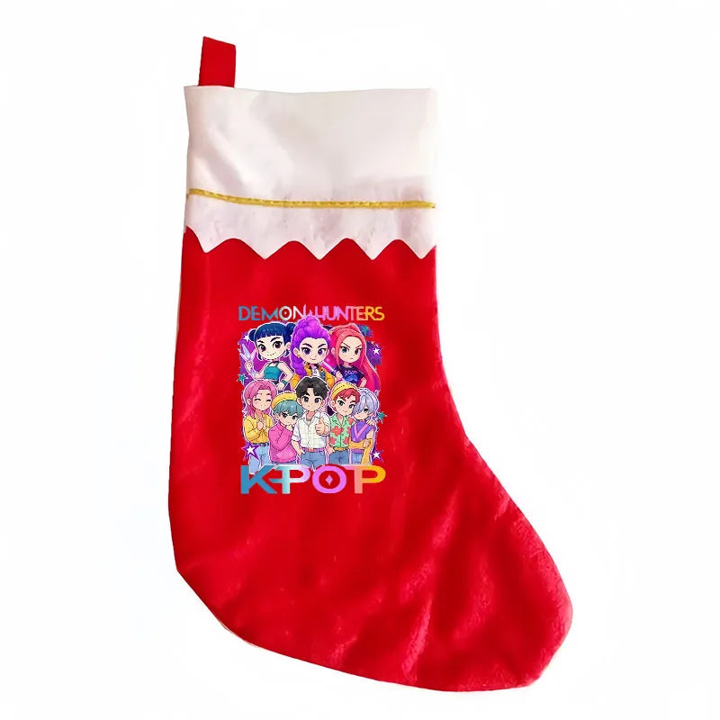 Chaussettes de Noël KPop Demon Hunters – Décorations festives pour cheminée et sapin | Cadeaux de fans K-Pop
