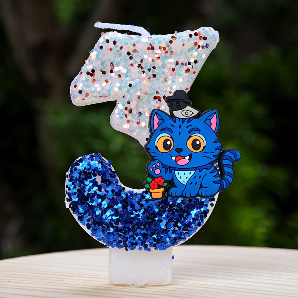 🕯 Bougie Chiffre Kpop Demon Hunters – Déco d’Anniversaire Ultra Cute 🎂