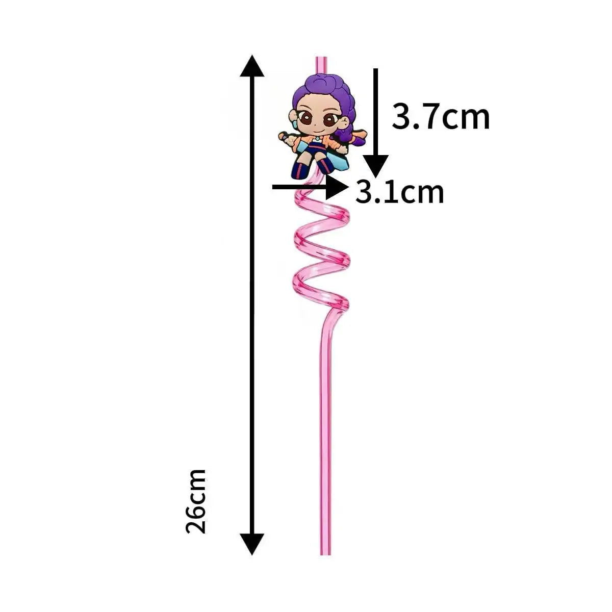 KPop Demon Hunters – Pailles Réutilisables Anniversaire – Rumi, Mira & Zoey