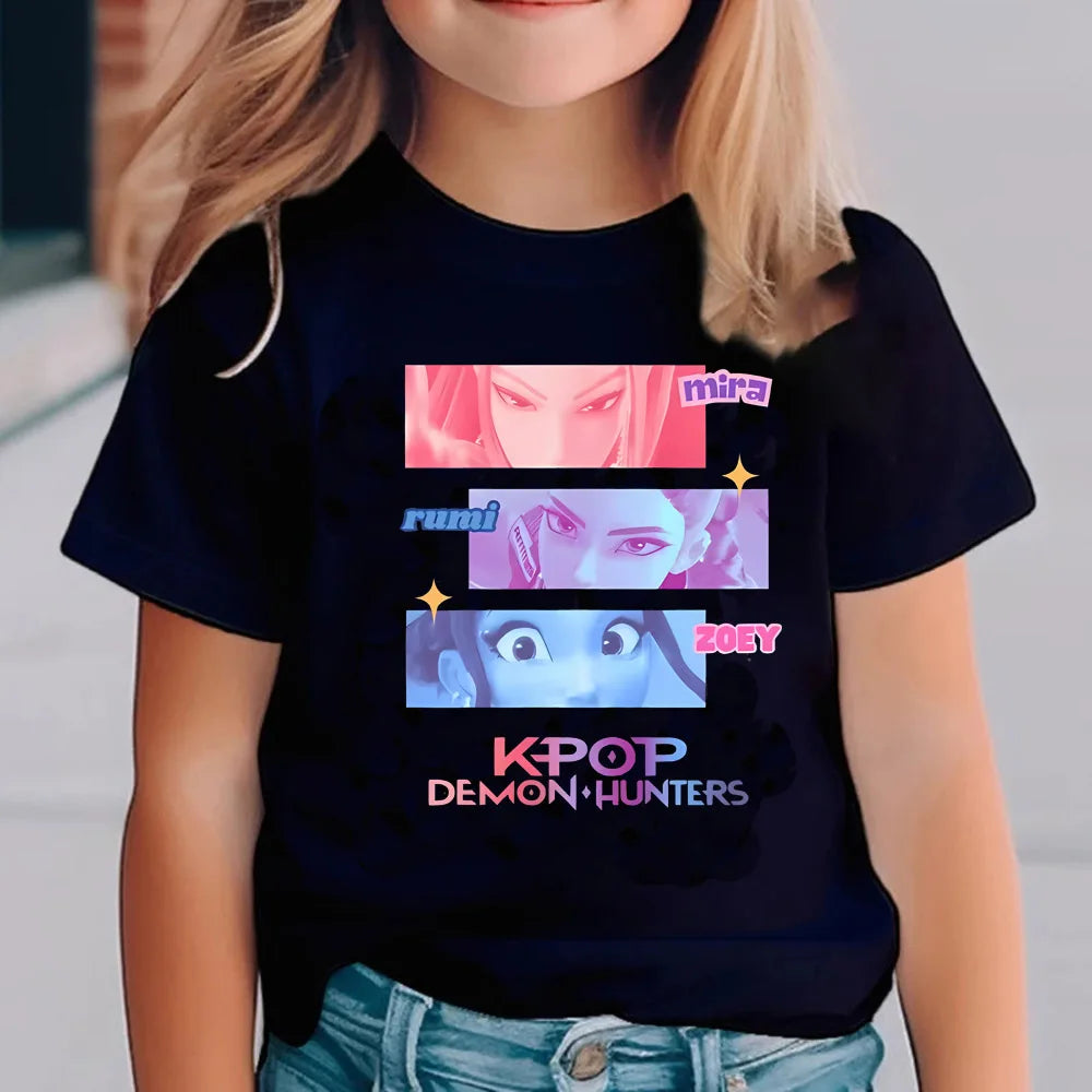 T-shirt noir K-pop Demon hunters