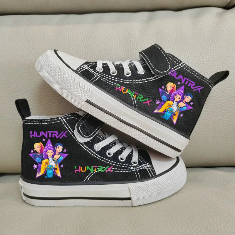 Chaussures enfants Kpop Demon Hunters — Baskets montantes respirantes pour filles — Sneakers sport école & extérieur