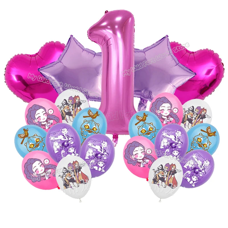 🎈 Set de Ballons Anniversaire Kpop Demon Hunters
