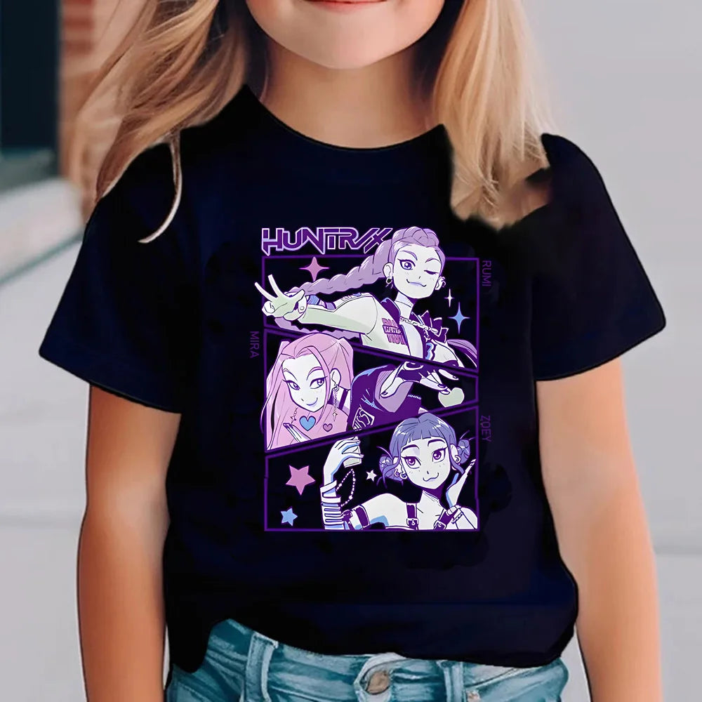 T-shirt noir K-pop Demon hunters