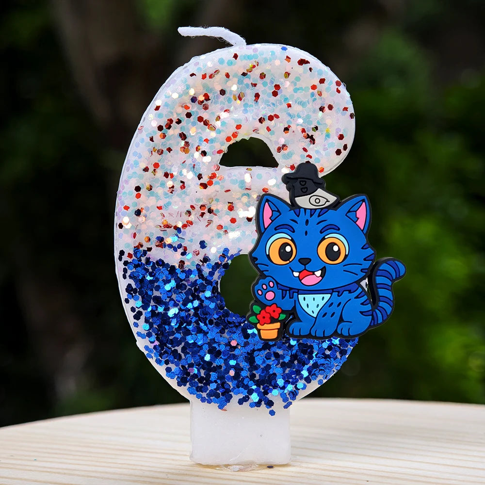 🕯 Bougie Chiffre Kpop Demon Hunters – Déco d’Anniversaire Ultra Cute 🎂